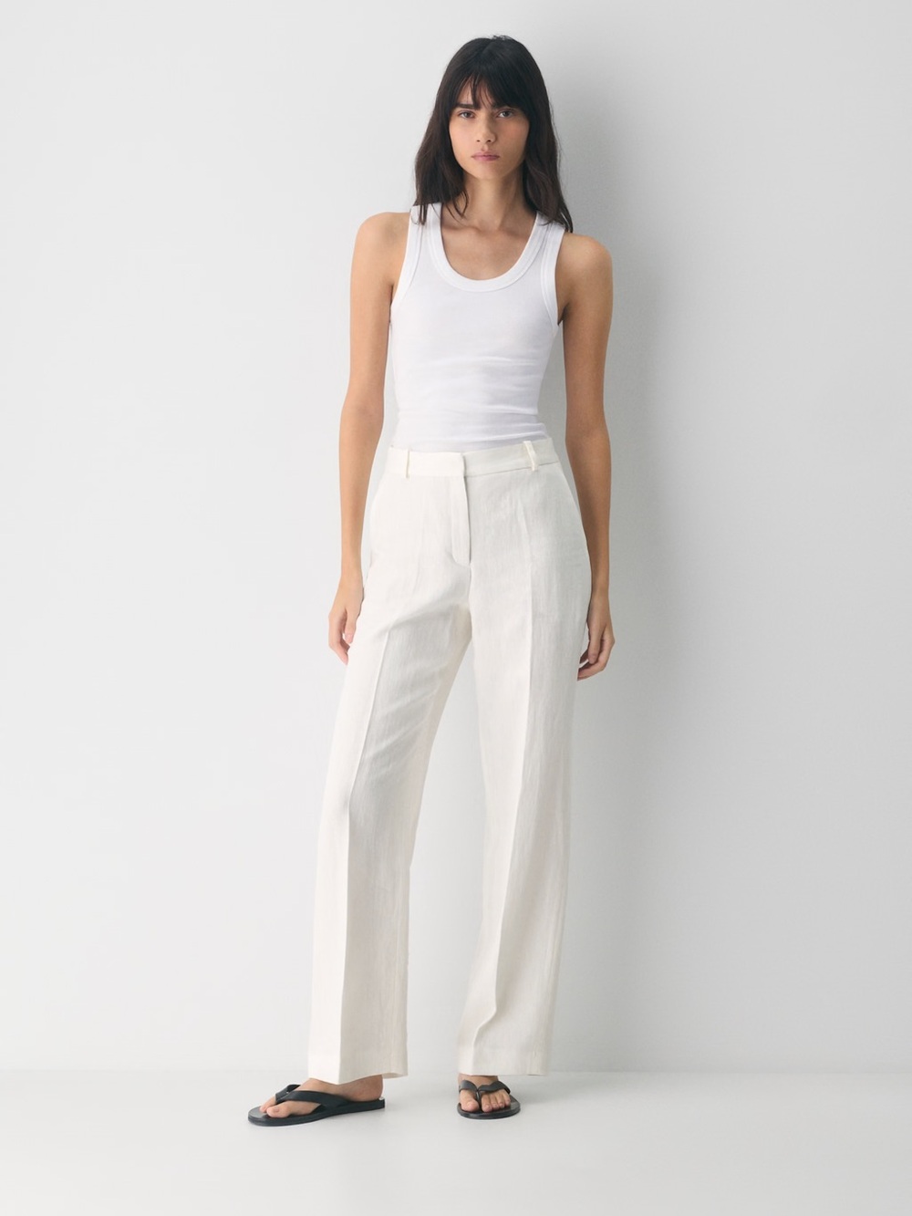 Babaton Agency Linen Trousers Pants Aritzia